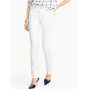 J.Crew White Matchstick Straight Leg Jeans